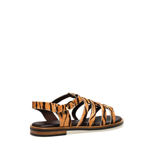 Sandale mit Riemen mit Animal-Print - Frau Shoes | Official Online Shop