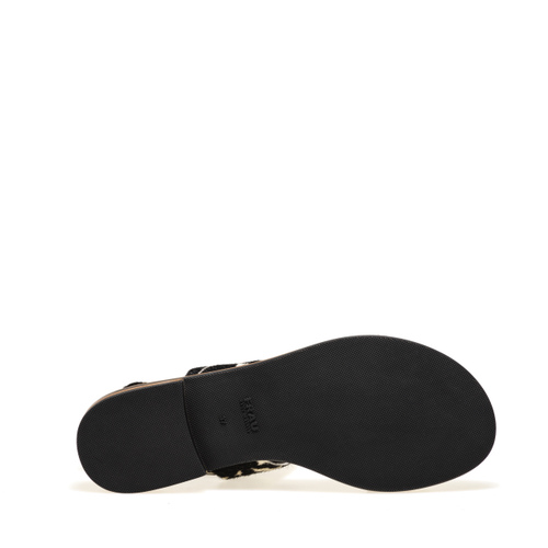 Sandale mit zwei Riemen mit Animal-Print - Frau Shoes | Official Online Shop