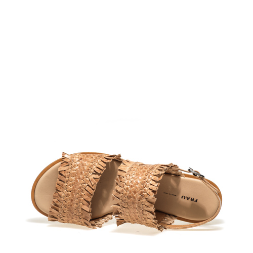 Woven leather sandals with fringing - Frau Shoes | Official Online Shop