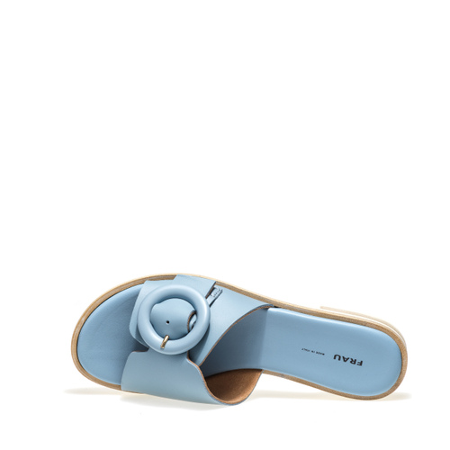 Sandalette mit Riemen aus Leder mit Maxi-Schnalle - Frau Shoes | Official Online Shop