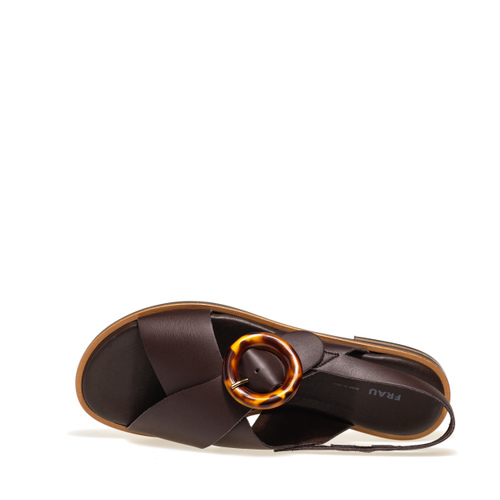 Sandalo in pelle a incrocio con fibbia - Frau Shoes | Official Online Shop
