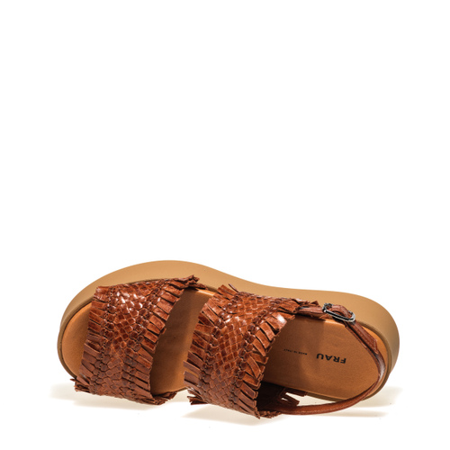 Woven leather sandals with wedge - Frau Shoes | Official Online Shop