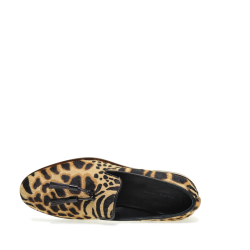 Animal-print ponyskin-effect leather slip-ons - Frau Shoes | Official Online Shop