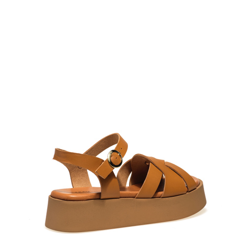 Platform sandals in raw-cut leather - Frau Shoes | Official Online Shop