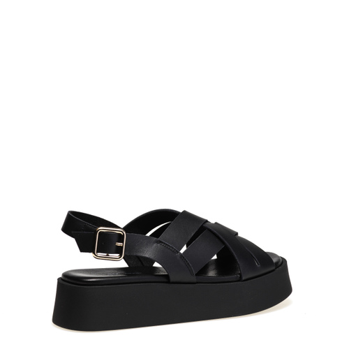Leather platform sandals with crossover straps - Frau Shoes | Official Online Shop