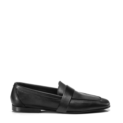 Mokassin aus Leder mit quadratischer Zehenkappe - Frau Shoes | Official Online Shop