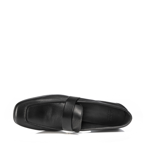 Mokassin aus Leder mit quadratischer Zehenkappe - Frau Shoes | Official Online Shop