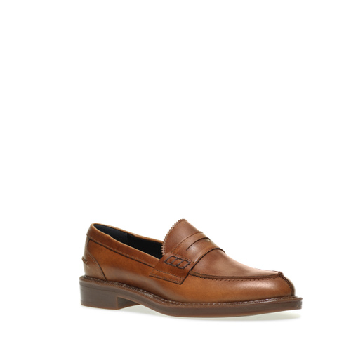 Colour-block leather varsity-style loafers - Frau Shoes | Official Online Shop