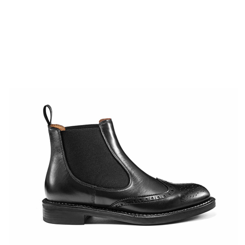 Colour-block Chelsea boots with wing-tip detail - Frau Shoes | Official Online Shop