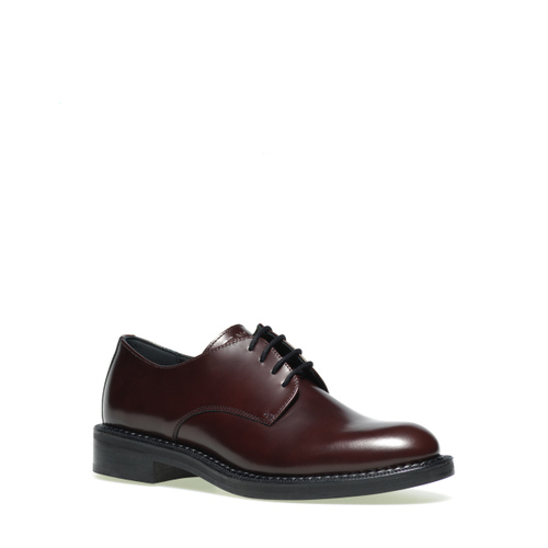 Plain semi-glossy leather Derby shoes - Frau Shoes | Official Online Shop