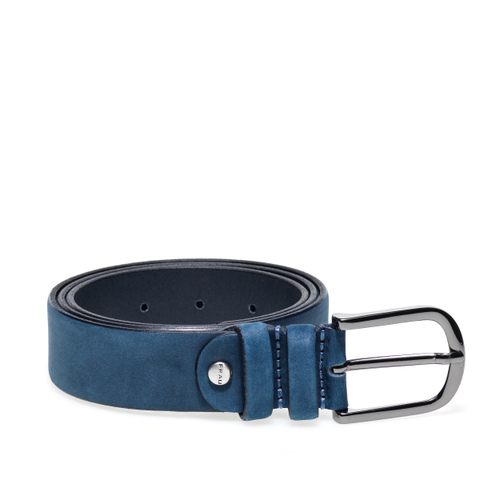 Nubuck leather belt with round buckle - Frau Shoes | Official Online Shop