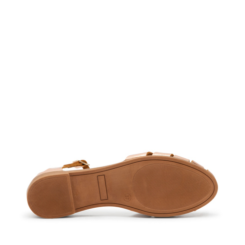 Foiled leather caged fisherman sandals - Frau Shoes | Official Online Shop