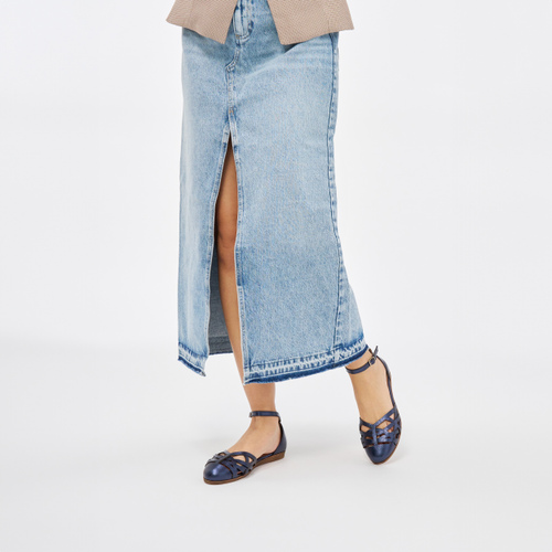Ballerinas aus perforiertem laminiertem Leder - Frau Shoes | Official Online Shop