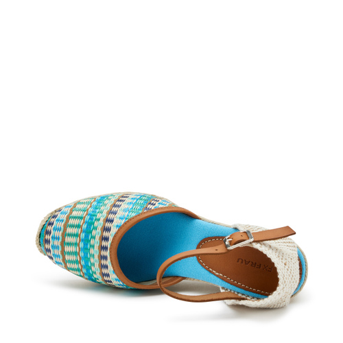 Raffia sandals with rope wedge - Frau Shoes | Official Online Shop