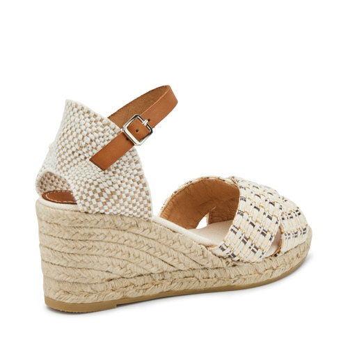 Raffia crossover-strap sandals with rope wedge - Frau Shoes | Official Online Shop