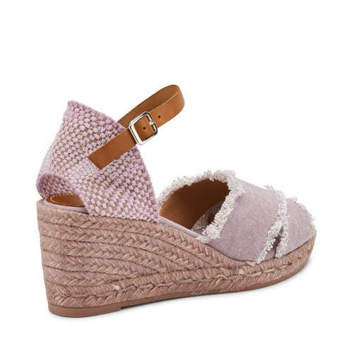 Sandalo a incrocio colorblock con zeppa in corda - Frau Shoes | Official Online Shop