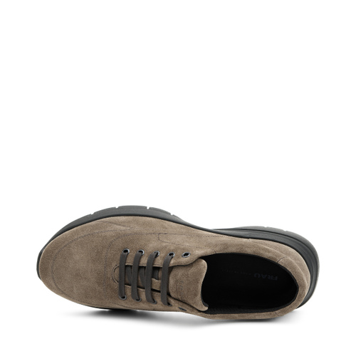 Suede sneakers with decorative top-stitching - Frau Shoes | Official Online Shop