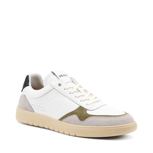 Sneaker aus Leder mit Einsätzen in Kontrastfarbe - Frau Shoes | Official Online Shop