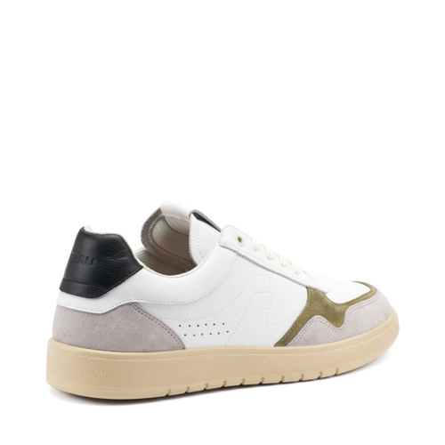 Sneaker aus Leder mit Einsätzen in Kontrastfarbe - Frau Shoes | Official Online Shop