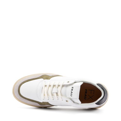 Sneaker aus Leder mit Einsätzen in Kontrastfarbe - Frau Shoes | Official Online Shop