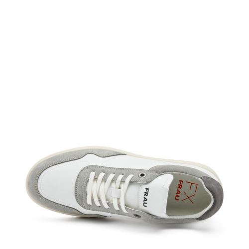 Sneaker aus Leder mit Einsätzen aus Veloursleder - Frau Shoes | Official Online Shop