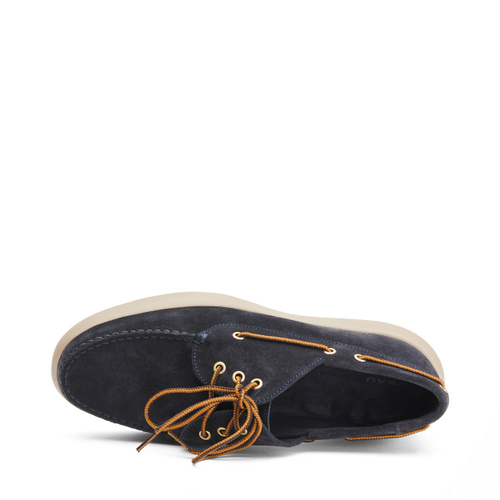 Legerer Bootsschuh aus Veloursleder - Frau Shoes | Official Online Shop