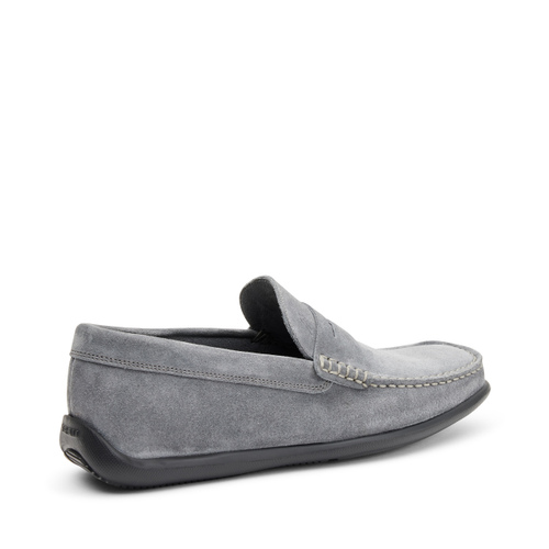 Suede loafers with saddle detail - Frau Shoes | Official Online Shop