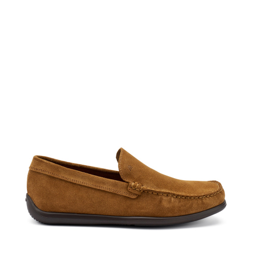 Slip-On aus gestanztem Veloursleder - Frau Shoes | Official Online Shop