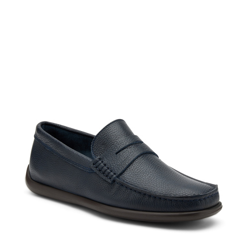 Tumbled leather saddle loafers - Frau Shoes | Official Online Shop