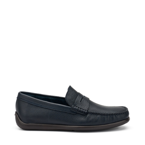 Mokassin mit Querriemen aus gewalktem Leder - Frau Shoes | Official Online Shop