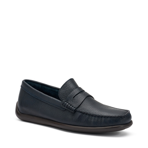 Mokassin mit Querriemen aus gewalktem Leder - Frau Shoes | Official Online Shop