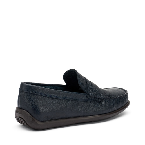 Mokassin mit Querriemen aus gewalktem Leder - Frau Shoes | Official Online Shop