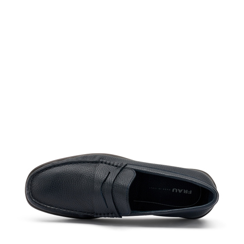 Mokassin mit Querriemen aus gewalktem Leder - Frau Shoes | Official Online Shop