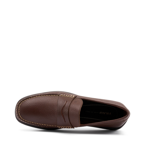 Mokassin mit Querriemen aus gewalktem Leder - Frau Shoes | Official Online Shop