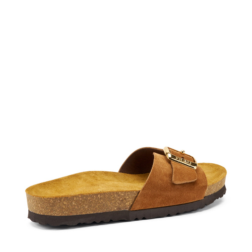 Pantolette mit Riemchen aus Veloursleder - Frau Shoes | Official Online Shop