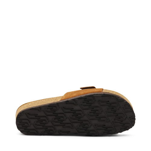 Pantolette mit Riemchen aus Veloursleder - Frau Shoes | Official Online Shop