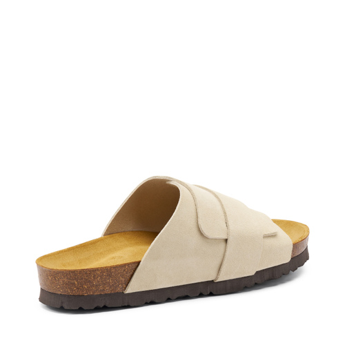 Pantolette mit breitem Riemen aus Veloursleder - Frau Shoes | Official Online Shop