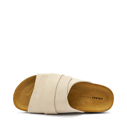 Pantolette mit breitem Riemen aus Veloursleder - Frau Shoes | Official Online Shop