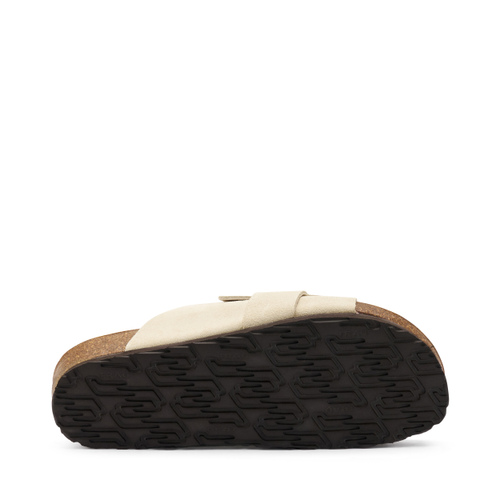 Pantolette mit breitem Riemen aus Veloursleder - Frau Shoes | Official Online Shop