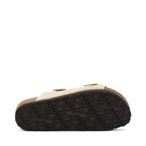 Pantolette mit doppeltem Riemen aus Veloursleder - Frau Shoes | Official Online Shop