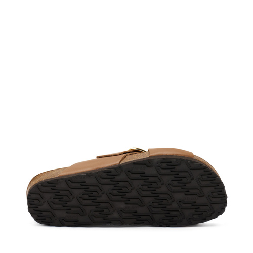 Pantolette mit überkreuztem Riemen aus Leder - Frau Shoes | Official Online Shop