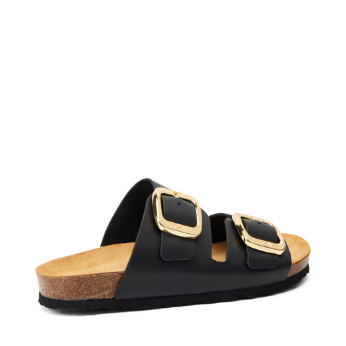 Sandalette mit doppeltem Riemen aus Leder - Frau Shoes | Official Online Shop
