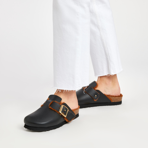 Leather mules with warm lining - Frau Shoes | Official Online Shop