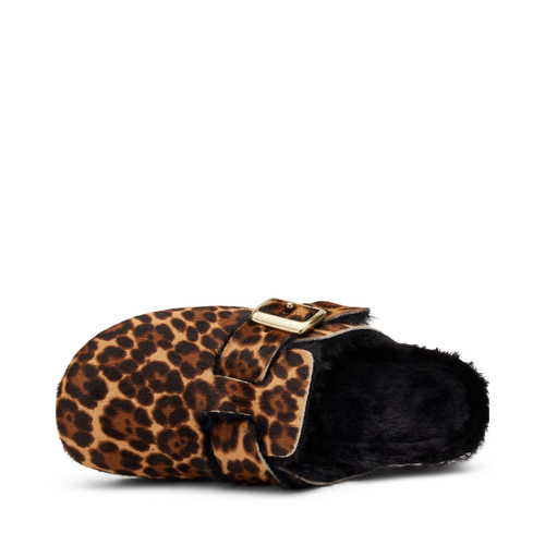 Ponyhair-effect leather mules - Frau Shoes | Official Online Shop