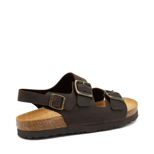 Sandale mit zwei Riemchen aus Nubukleder - Frau Shoes | Official Online Shop