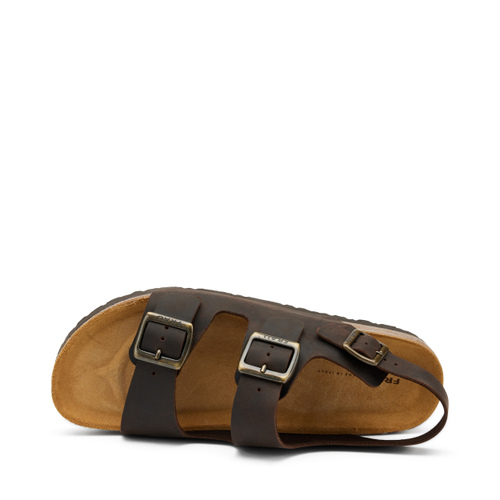 Sandale mit zwei Riemchen aus Nubukleder - Frau Shoes | Official Online Shop