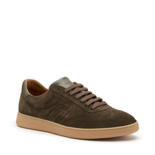 Sneaker aus Wildleder mit bernsteinfarbener Sohle - Frau Shoes | Official Online Shop