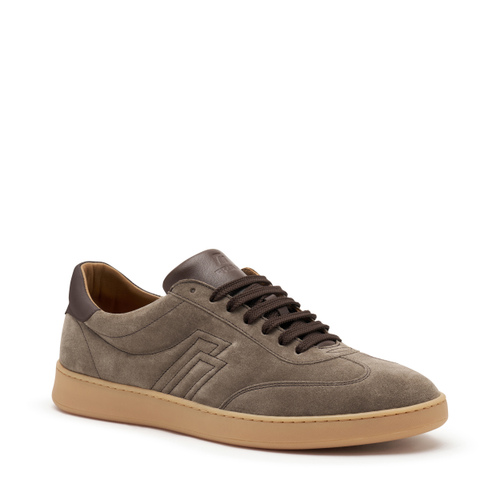 Sneaker aus Wildleder mit bernsteinfarbener Sohle - Frau Shoes | Official Online Shop