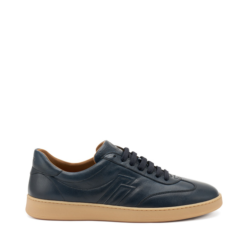 Sneaker aus Leder mit bernsteinfarbener Sohle - Frau Shoes | Official Online Shop