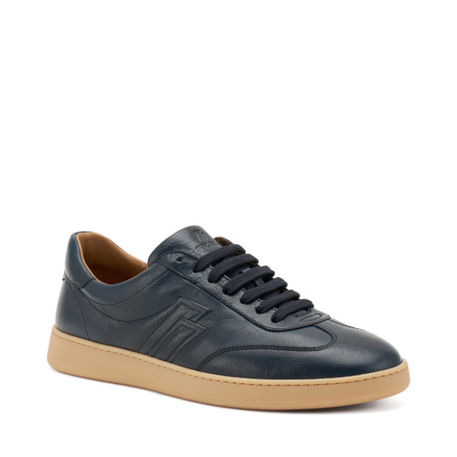 Sneaker aus Leder mit bernsteinfarbener Sohle - Frau Shoes | Official Online Shop